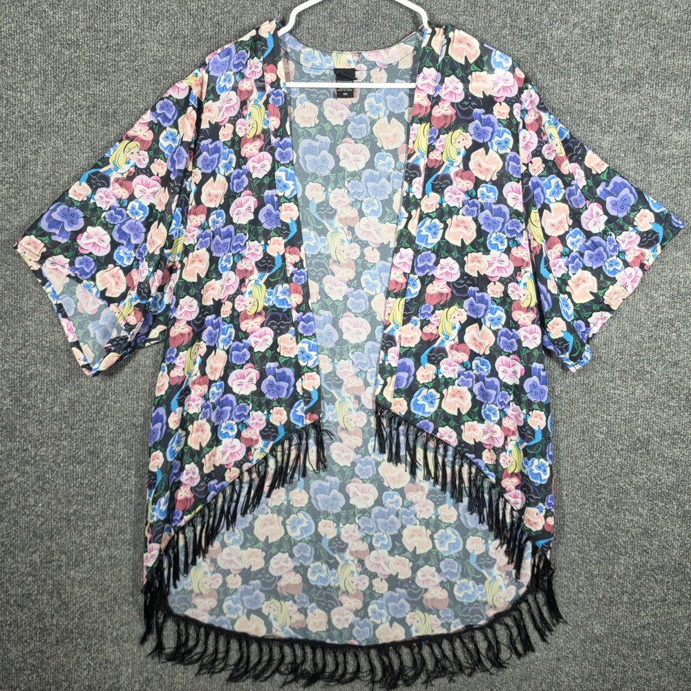 Disney Sweater Medium Kimono Alice in Wonderland Summer Boho Theme Park
